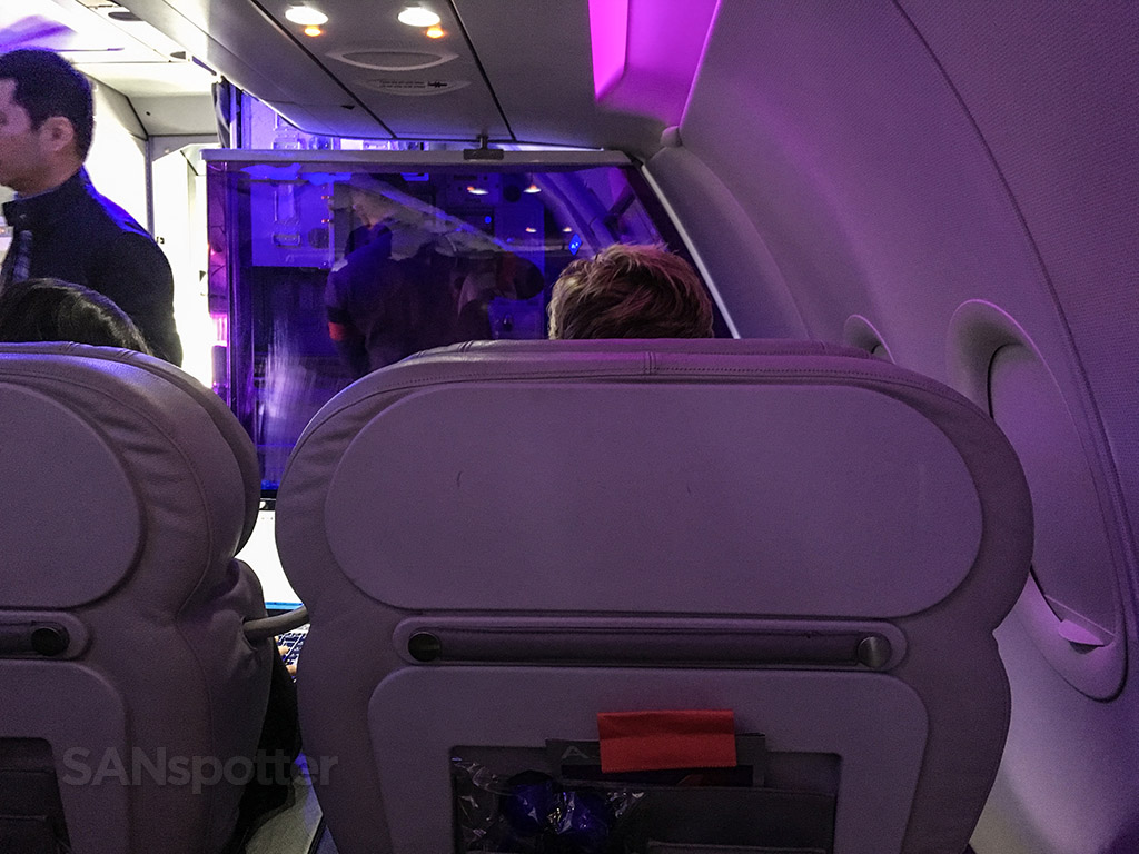 Virgin America first class seat back