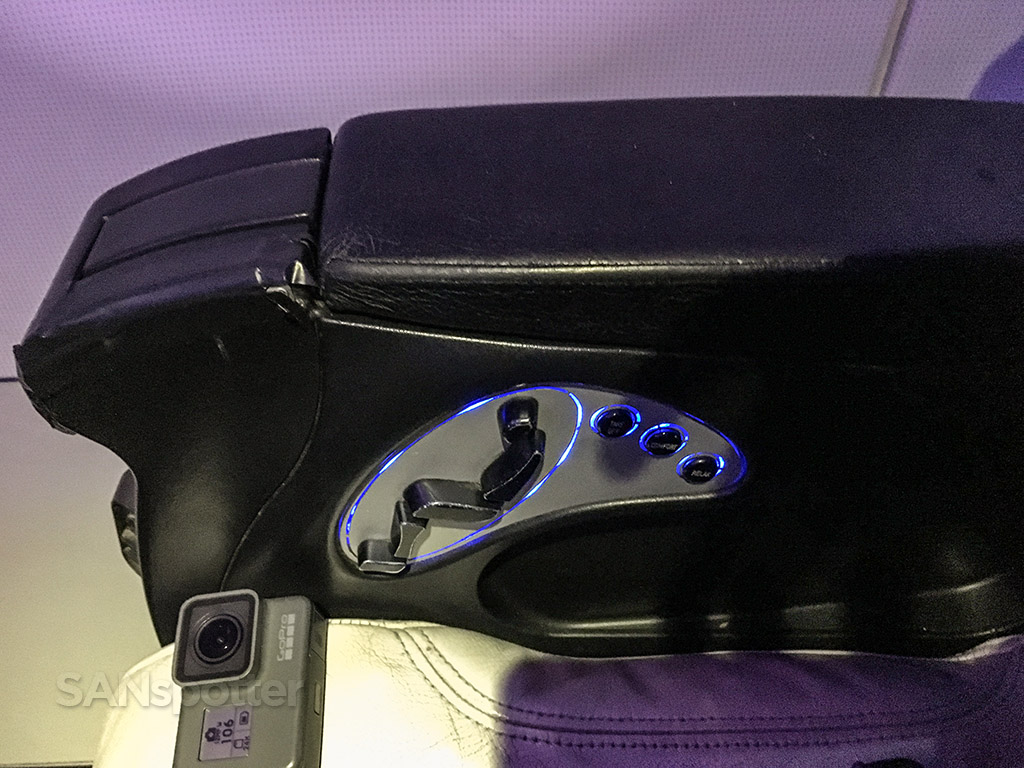 Virgin America first class seat massage