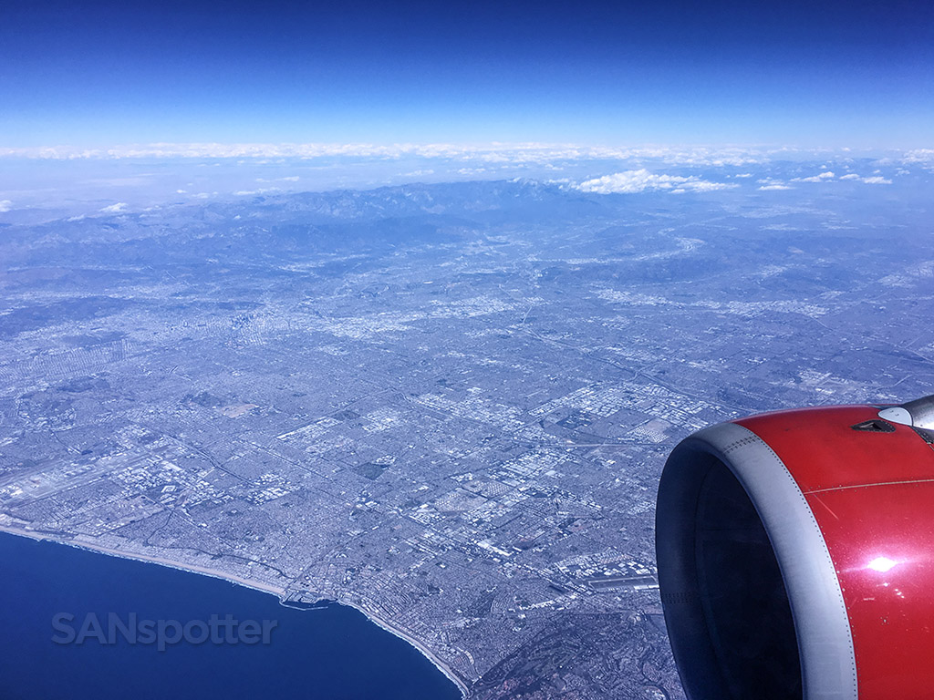 Flying over Los Angeles