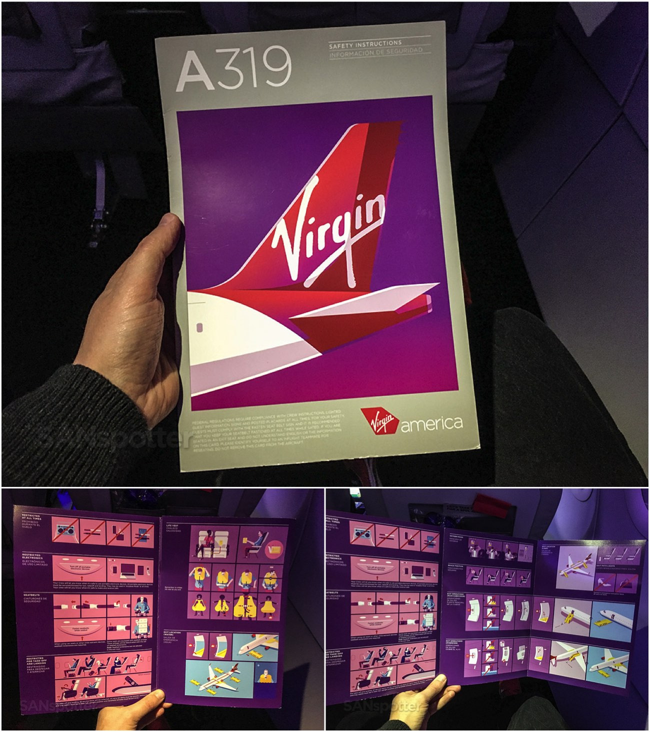 QVirgin America a319 safety card