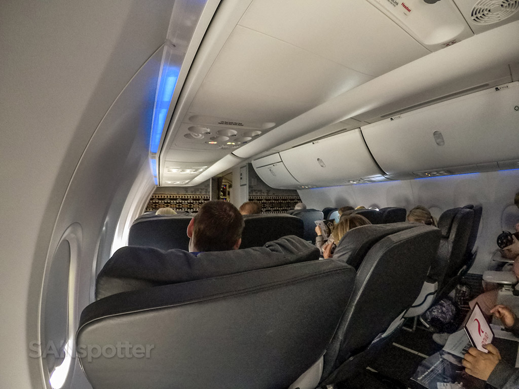 Alaska airlines 737–900 first-class cabin