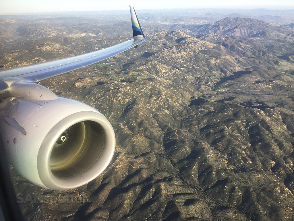 Flying over mountains San Diego County