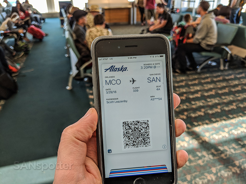 Alaska airlines mobile boarding pass