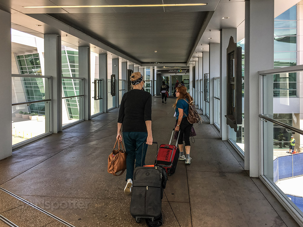 Walking into San Diego airport