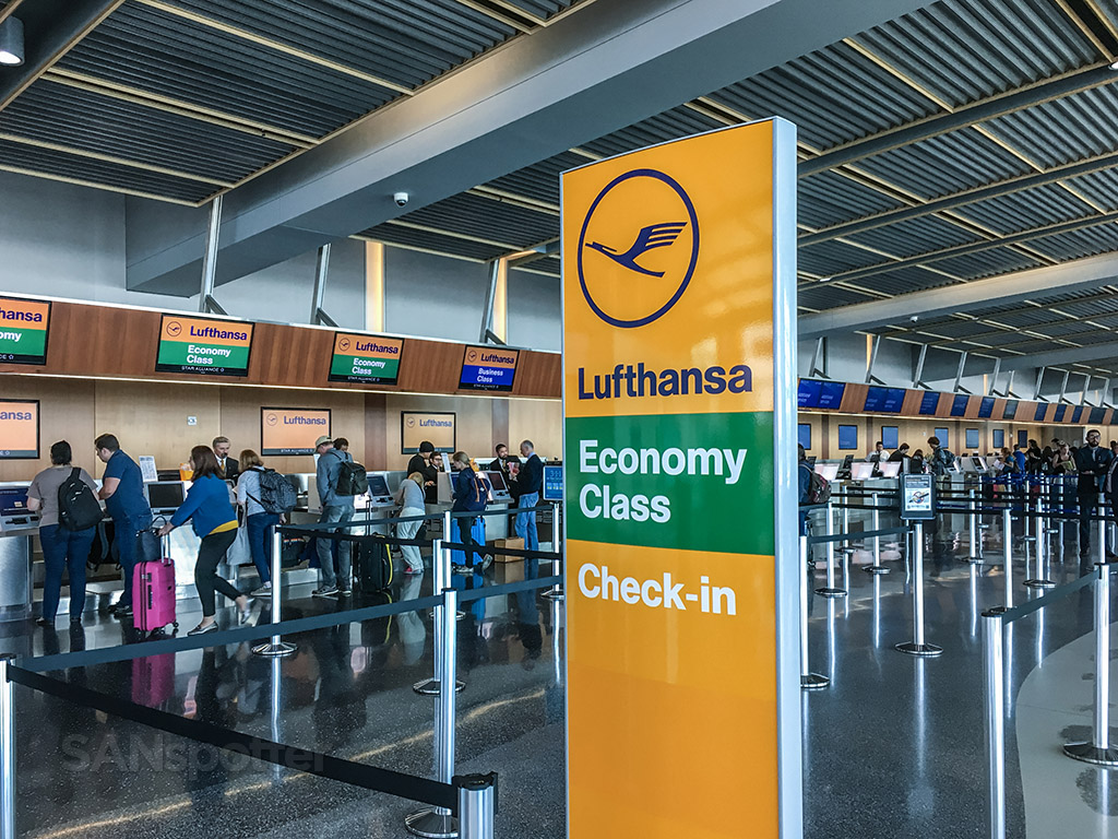 Lufthansa Baggage drop San Diego