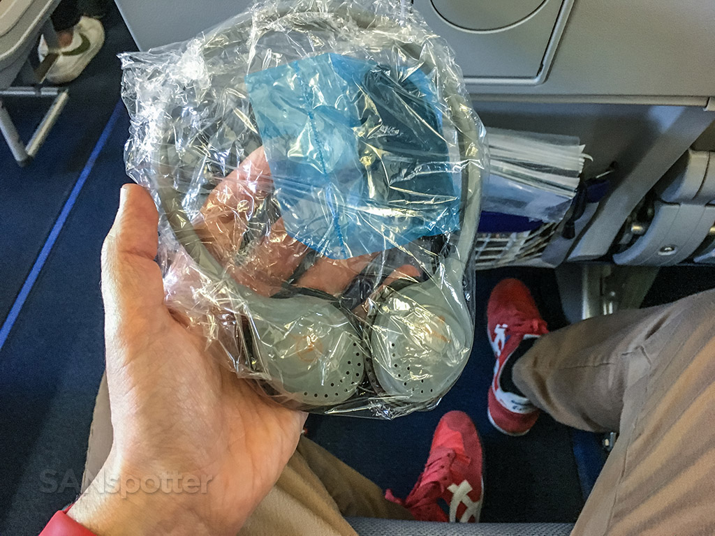 Lufthansa economy class headphones
