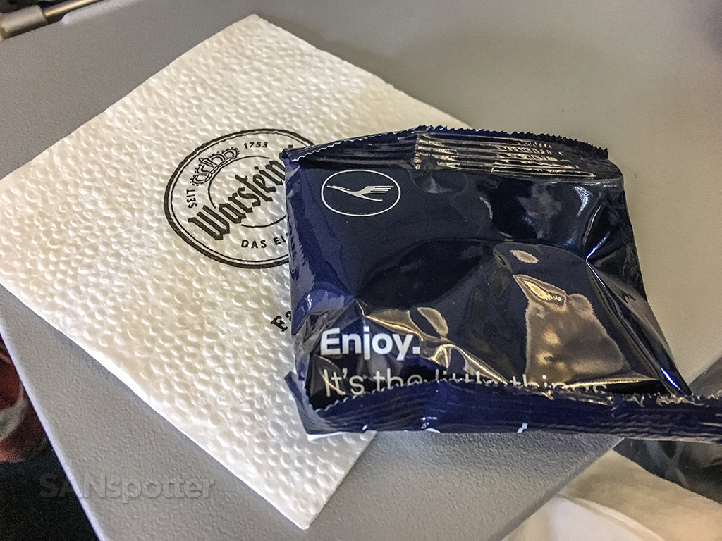 Lufthansa economy class snack