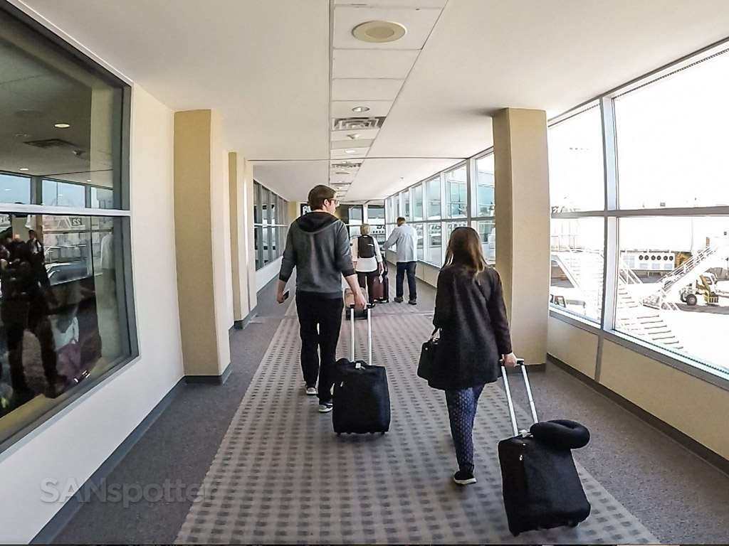 Boarding Lufthansa flight San Diego