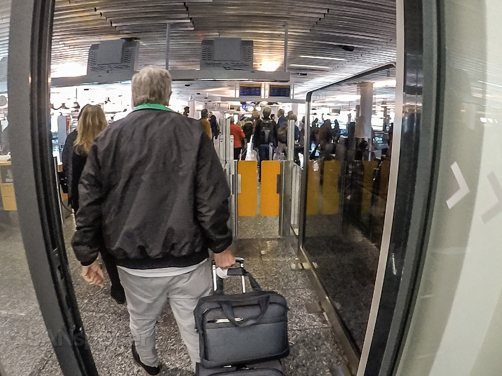 Arrival at Frankfurt airport
