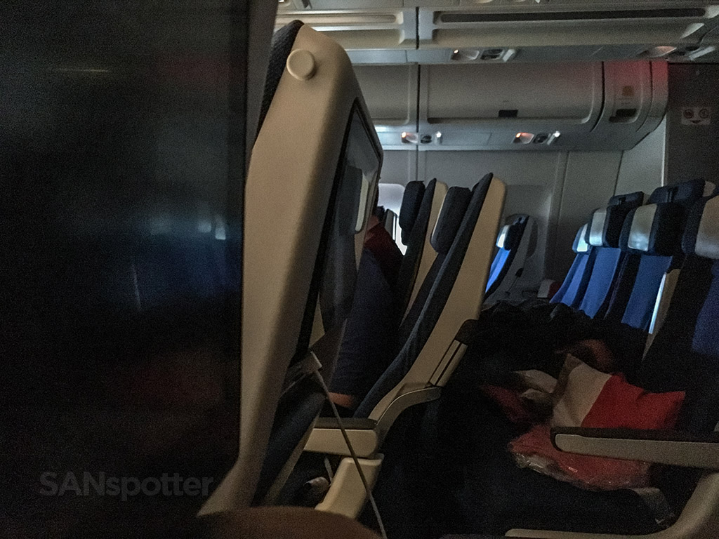 Edelweiss air Sleeping in economy class