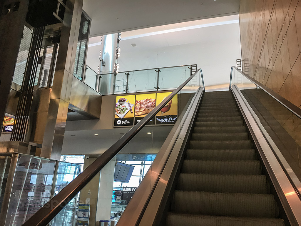 United club San Diego airport escalator