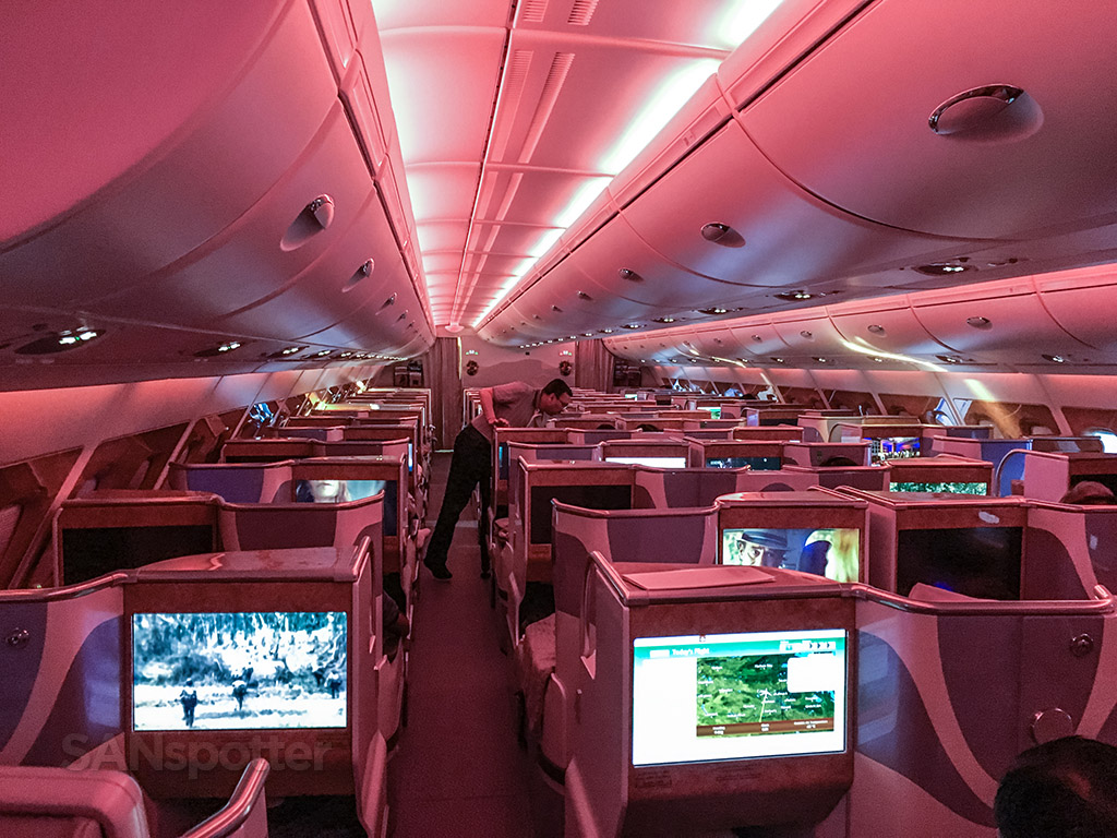Emirates a380 business class interior