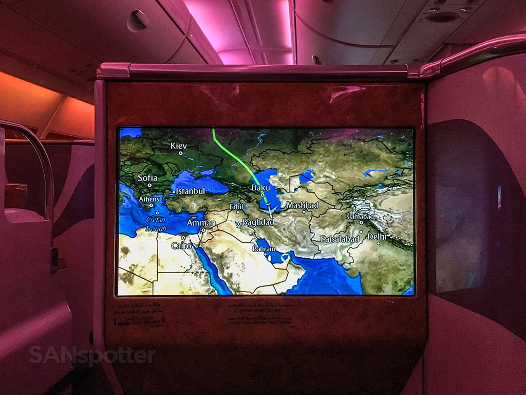 Flying over the Middle East