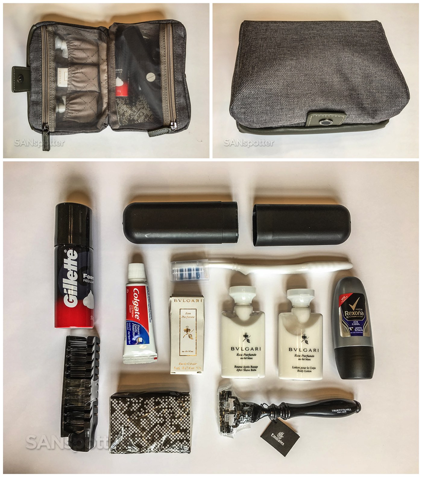 Emirates business class amenity kit contents