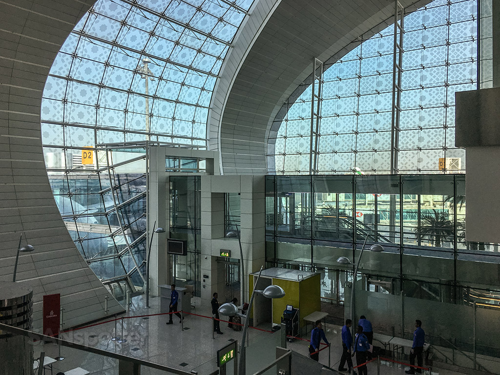 Dubai airport gate security check