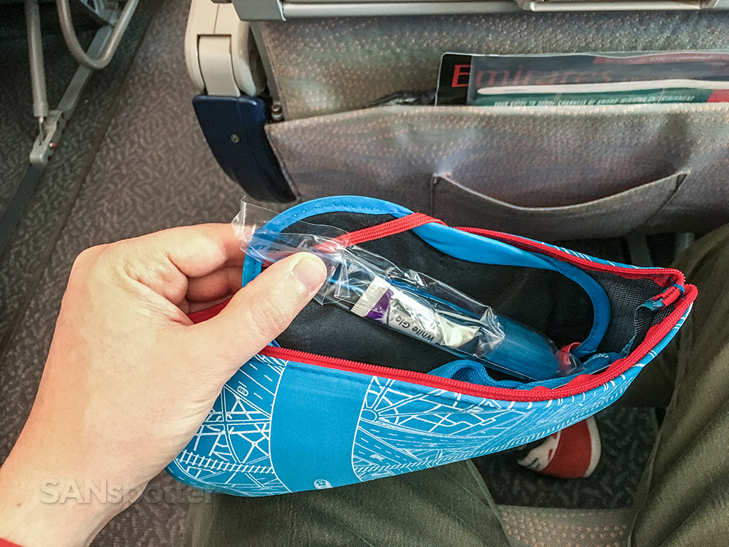 Emirates economy class amenity kit