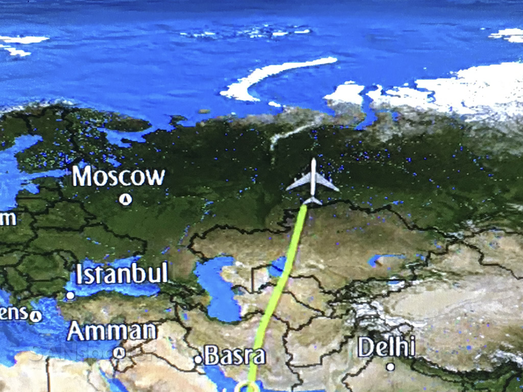 Dubai to Los Angeles route