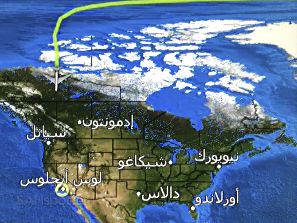Emirates flight from Dubai to Los Angeles