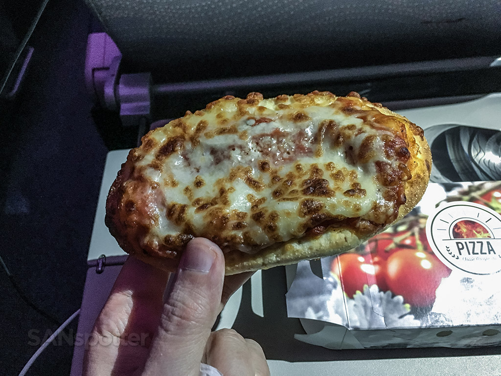 Emirates economy class pizza