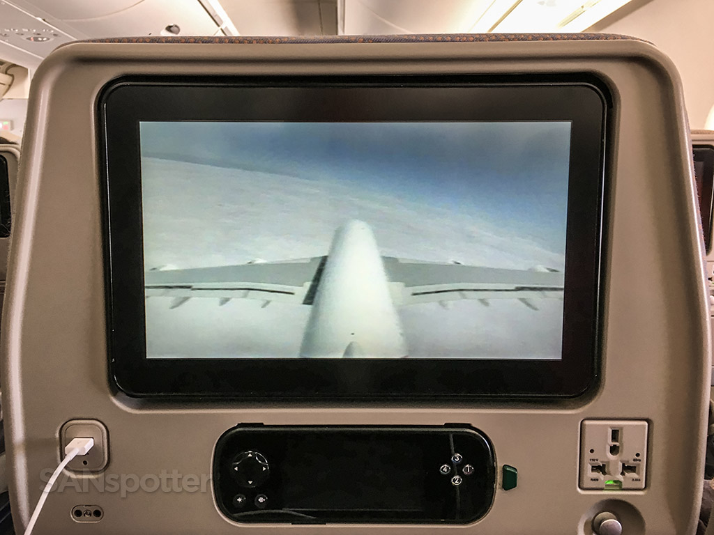 Emirates A380 tail camera view