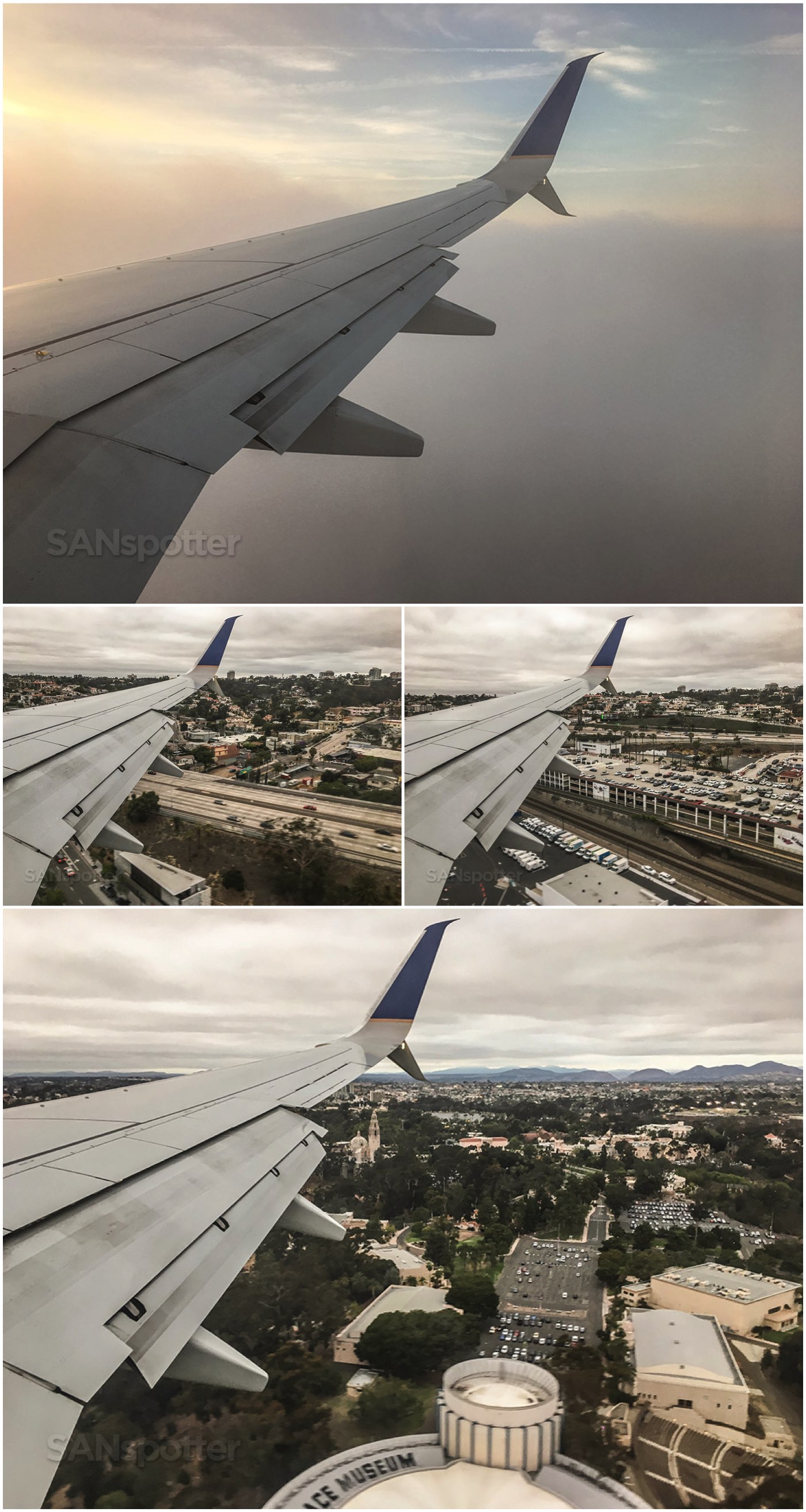 Flying into cloudy San Diego