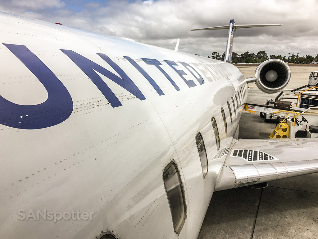 United Express CRJ-200 economy class San Diego to Los ...