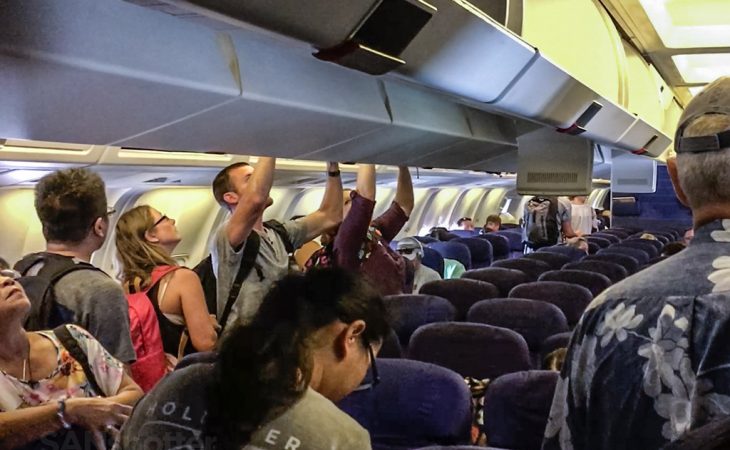 Hawaiian Airlines 767-300 economy class Maui to San Diego
