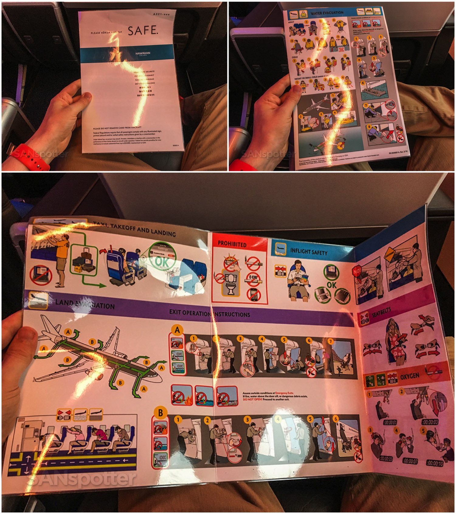 Hawaiian Airlines A321neo safety card