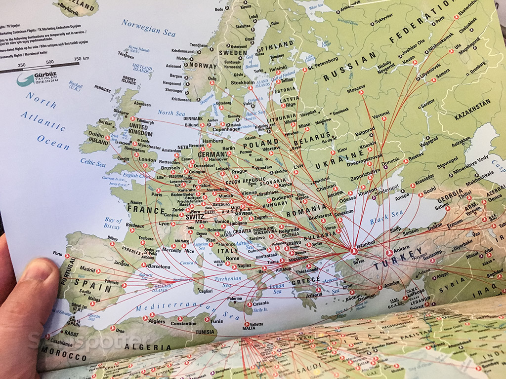 Turkish Airlines Destiination map