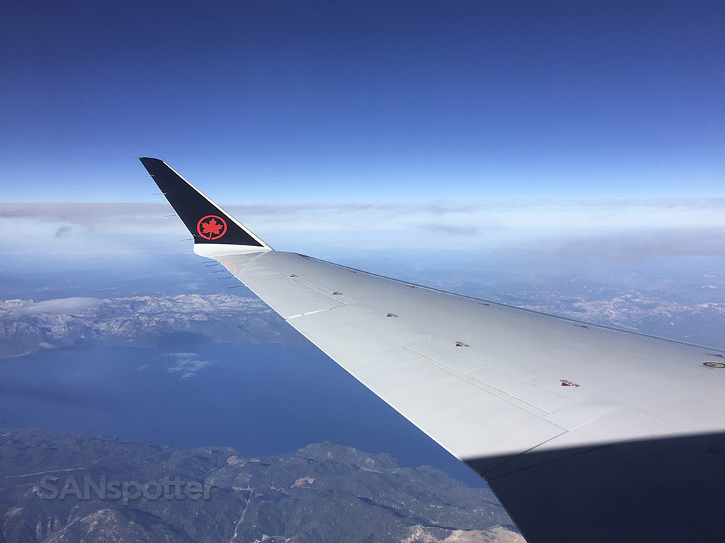 Flying over Lake Tahoe