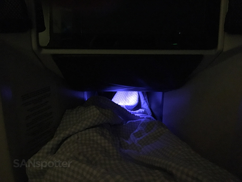  Austrian Airlines business class illuminated footwell 