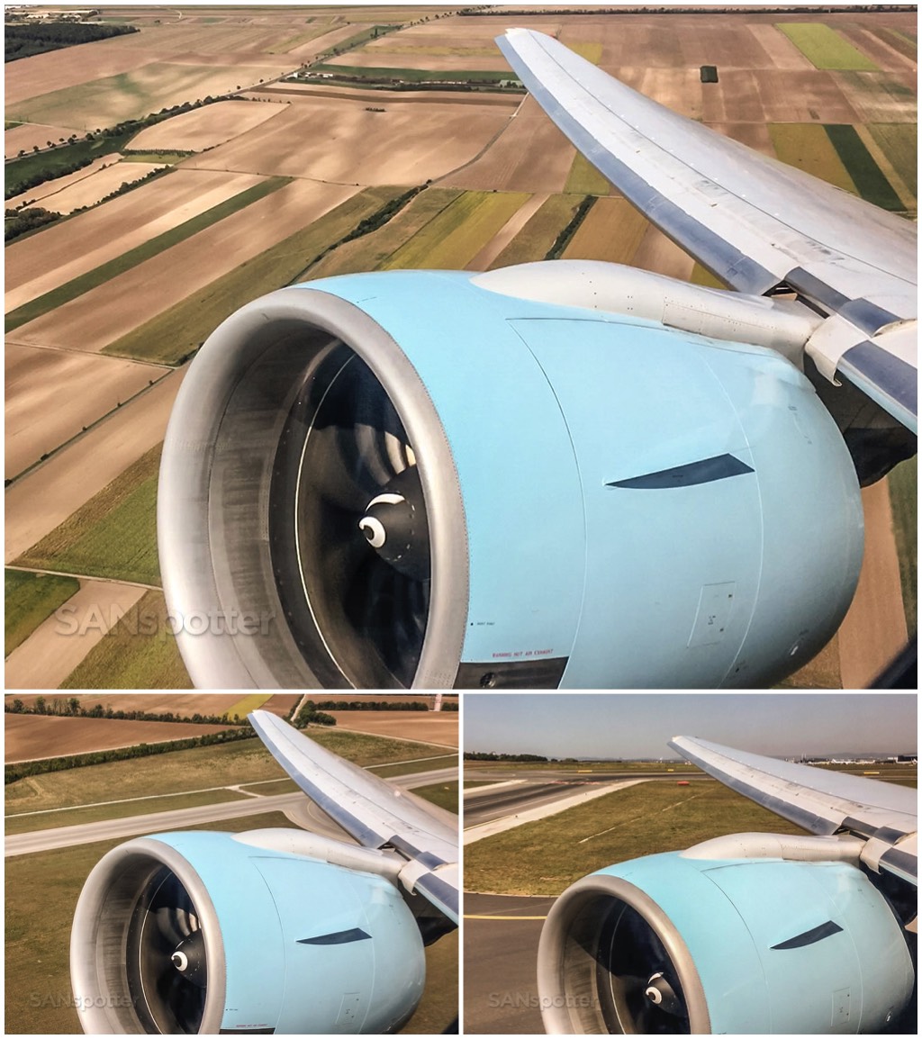 Austrian Airlines 777 takeoff from the Vienna airport