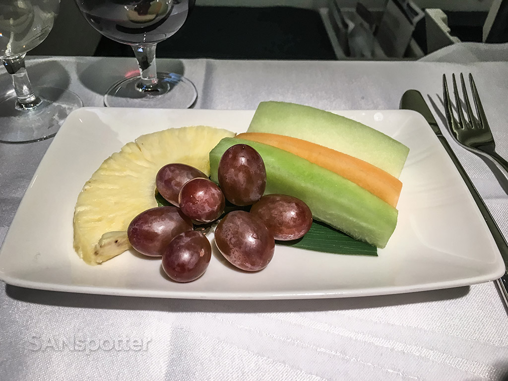 Philippine Airlines business class dessert