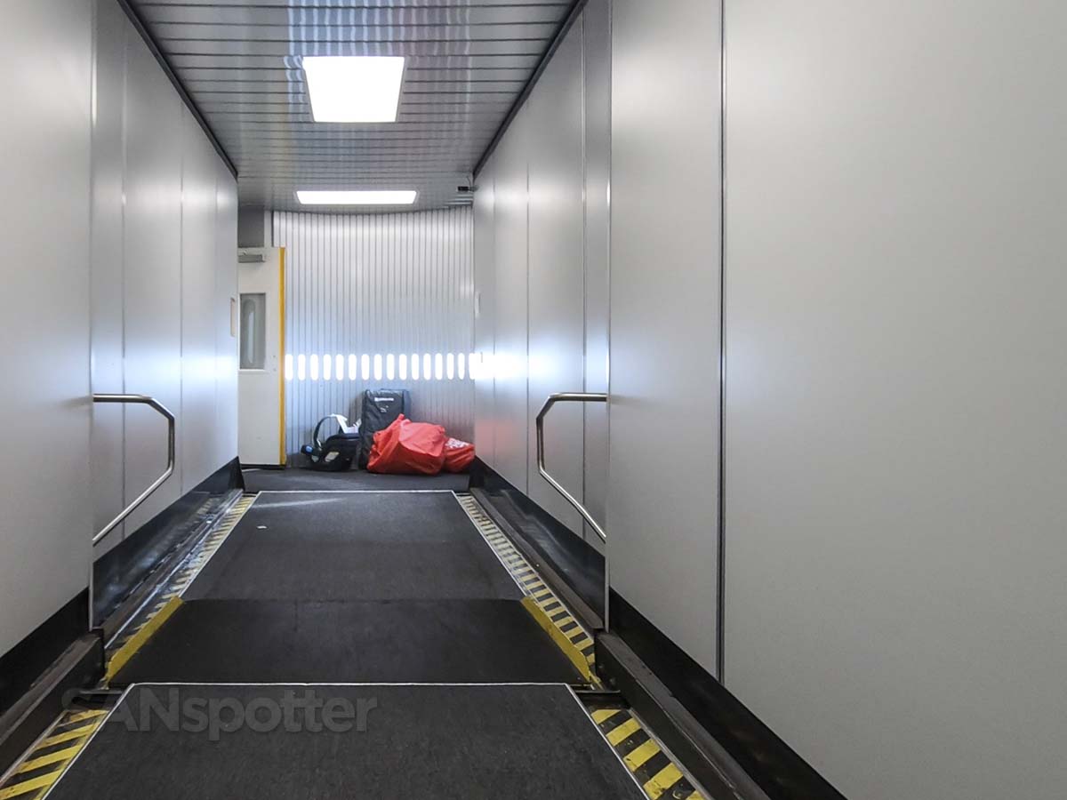 Walking down gate 68B jetway at LAX