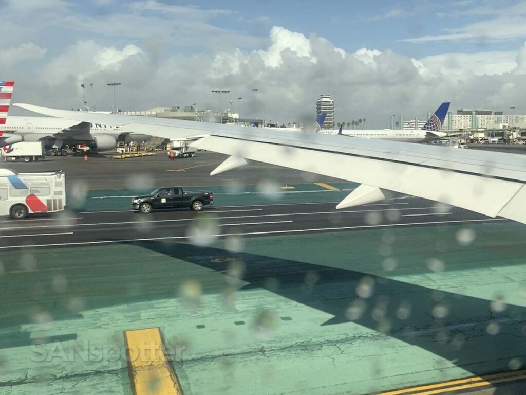 Taxi to runway at LAX in an Air Canada 787-9
