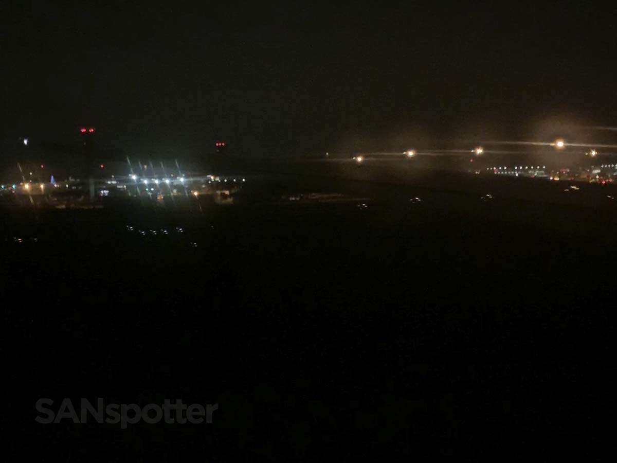 Air Canada 787-9 landing at YYZ at night
