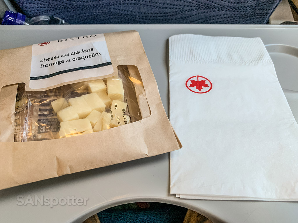 air canada economy class snack