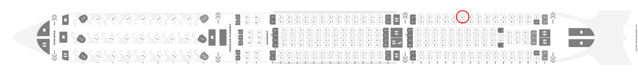 Air Canada A330-300 seat map