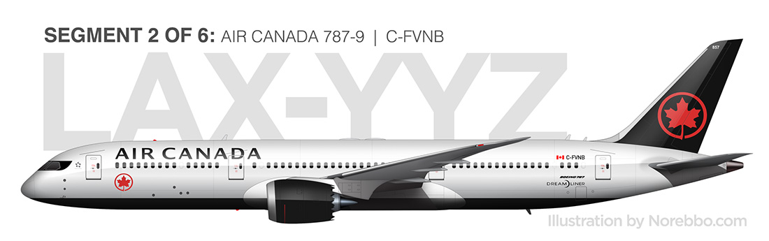 Air Canada 787-9 side view