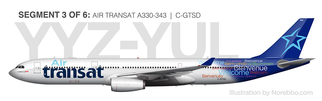 Air Transat A330-300 side view