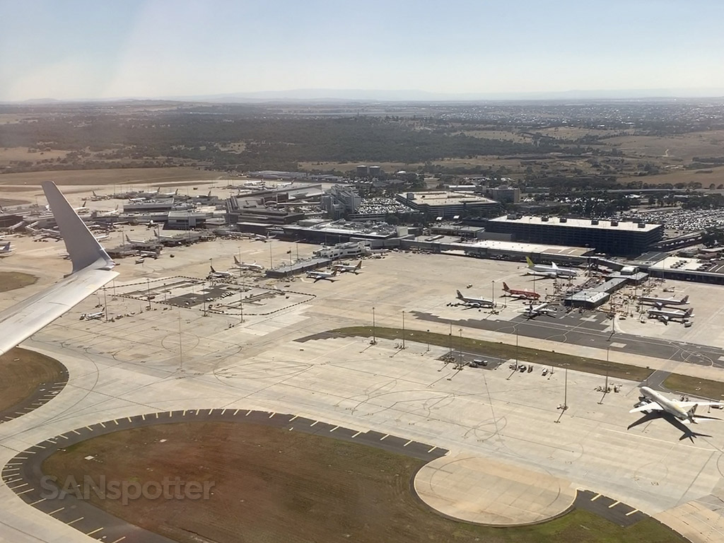 Melbourne airport overhead