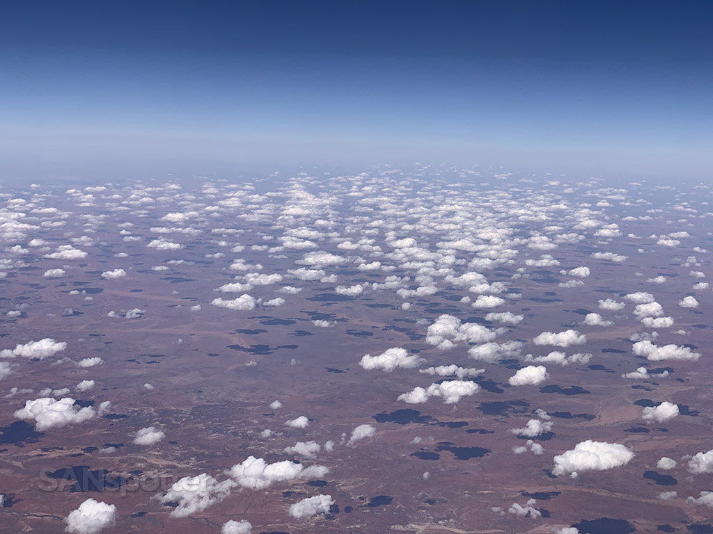 Flying over Australia desert