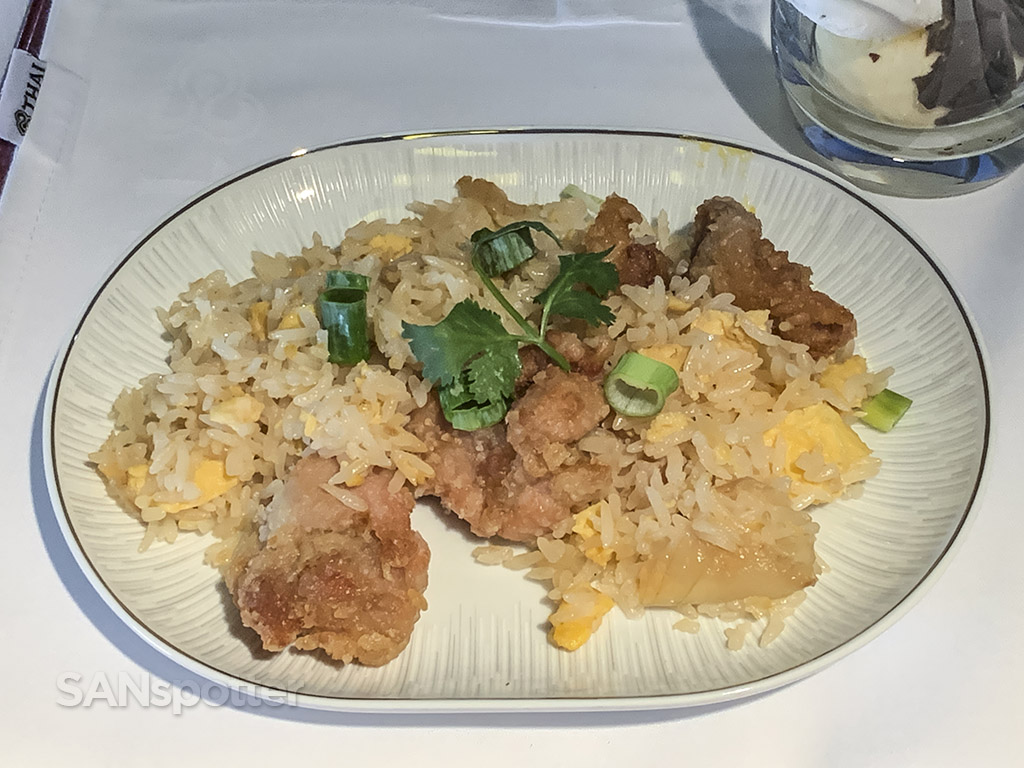 Thai Airways business class food