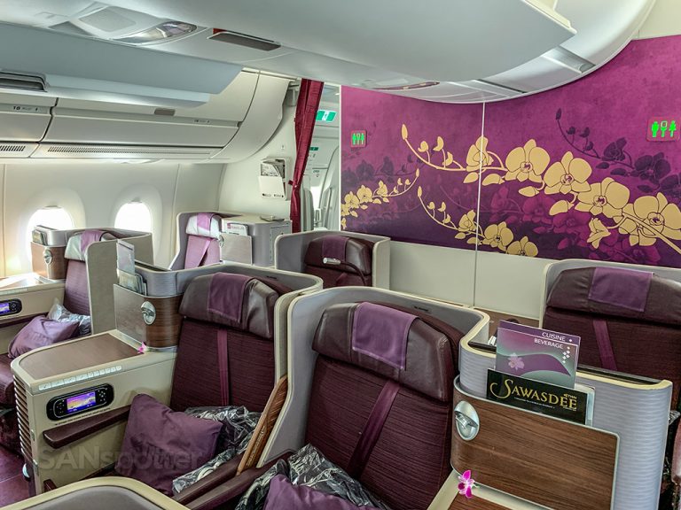 Thai Airways A350-900 business class review Bangkok to Singapore