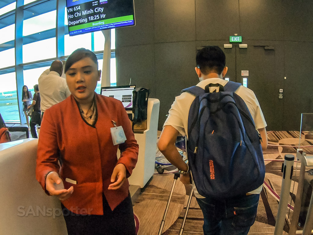 Vietnam Airlines gate agent
