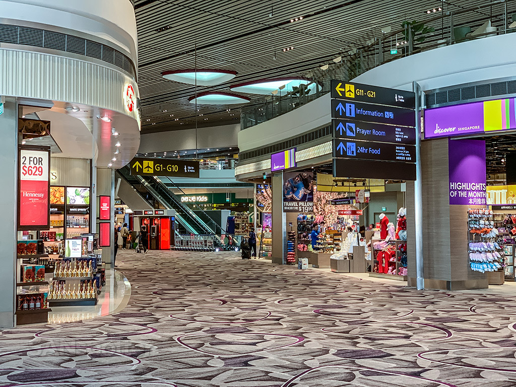 Singapore airport terminal interior 