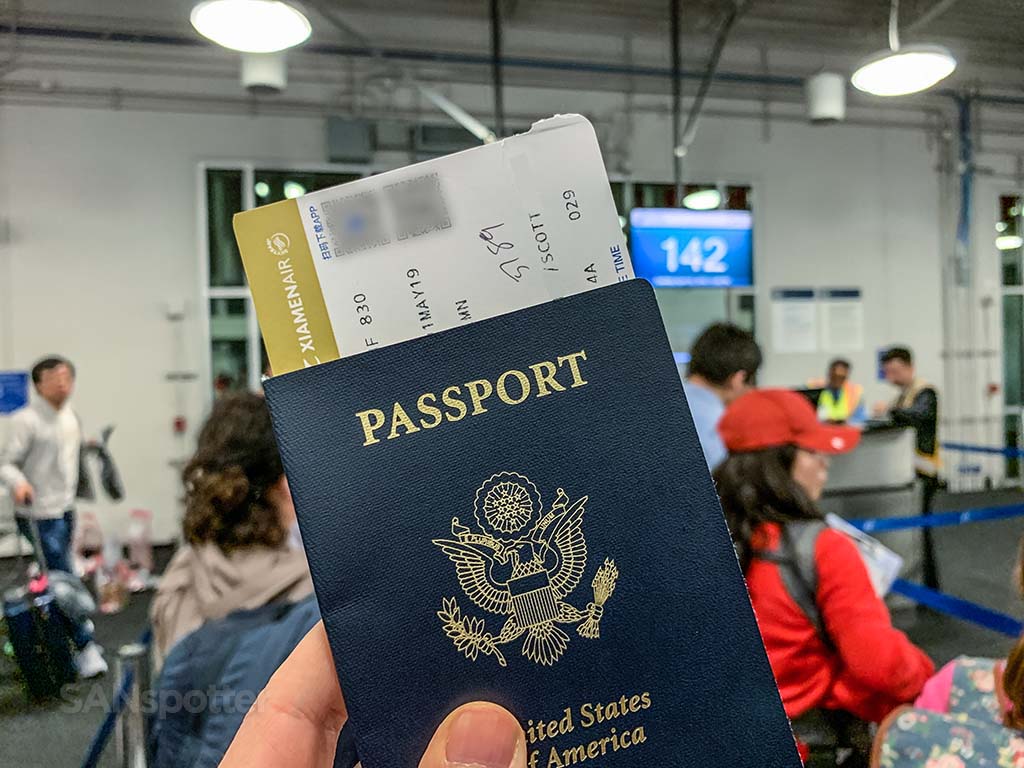 Xiamen Airlines US passport