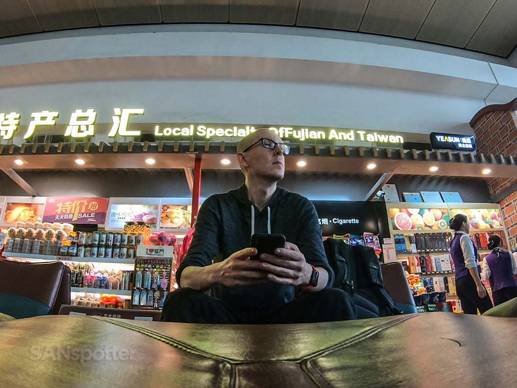 SANspotter selfie Xiamen airport China