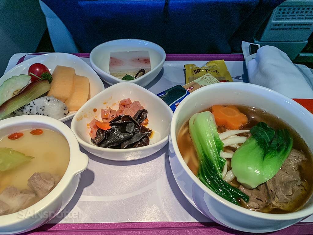 Xiaofujian airlines business class lunch
