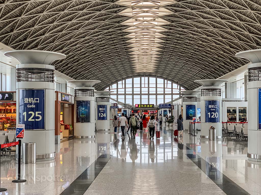 Chengdu airport terminal interior 